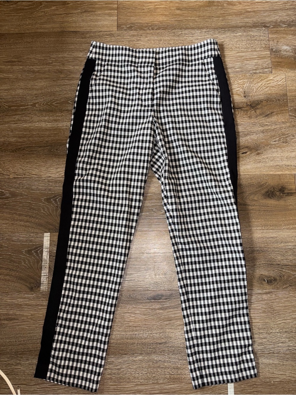 Veronica Beard Gemini Gingham Business Casual Pants Black White Size 6 - Picture 4 of 8